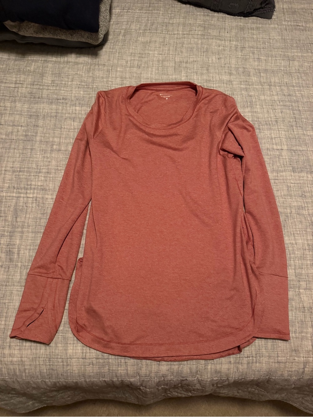 Athleta Lightweight Long-Sleeve Crewneck Top in Dusty Rose